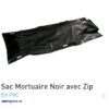 SAC MORTUAIRE NOIR AVEC ZIP EN PVC