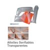ATTELLES GONFLABLES EN PVC TRANSPARENT JEU DE 4