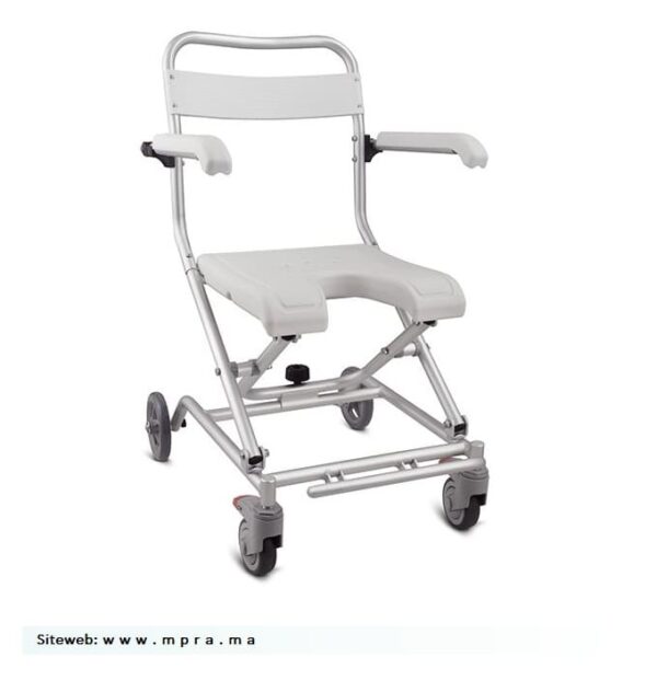 CHAISE DE DOUCHE EN ALUMINIUM PLIABLE