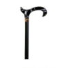 Canne en bois poignet metacrylate noir