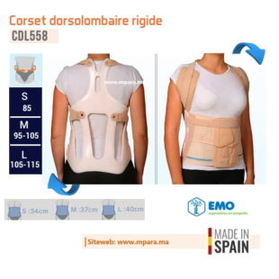 Corset dorsolombaire rigide EMO CDL558 Made in spain