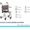 Fauteuil roulant pliable portable 