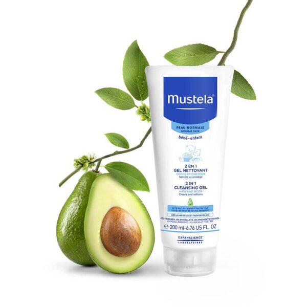 MUSTELA BEBE 2 EN 1 Gel Nettoyant Corps et Cheveux 200 ml