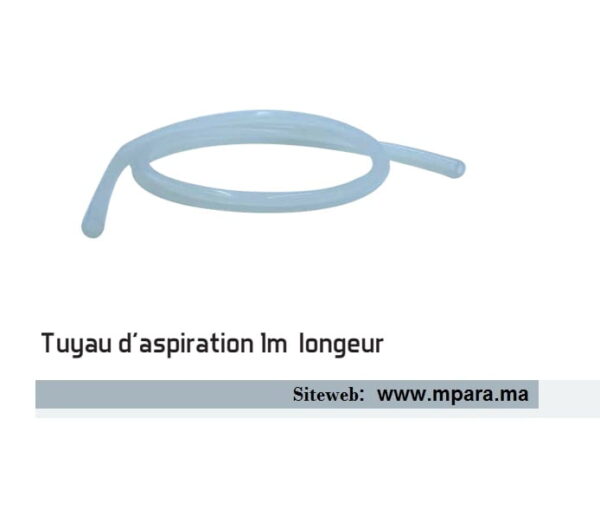 Tuyau d’aspiration 1m longeur  pour machine à oxygène