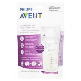 AVENT-PHILIPS SACHETS DE CONSERVATION POUR LE LAIT MATERNEL 180 ML – X25
