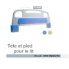 Tete et pied pour le lit medical