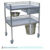 Chariot à pansement Inox à 2 plateaux fs5607s