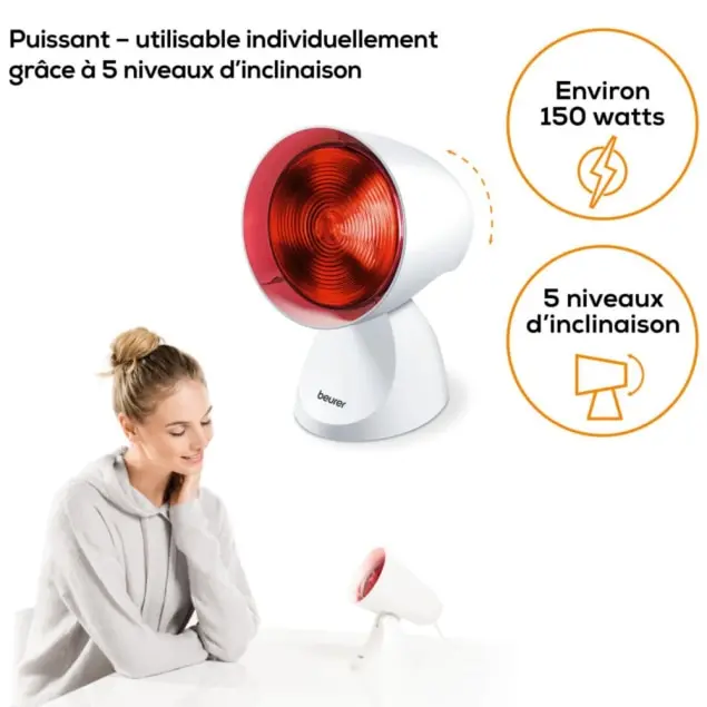  Beurer IL21 – Lampe infrarouge à lumière rouge pour soulager les douleurs et les tension - الصورة 3