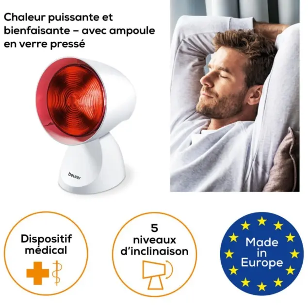  Beurer IL21 – Lampe infrarouge à lumière rouge pour soulager les douleurs et les tension - الصورة 2
