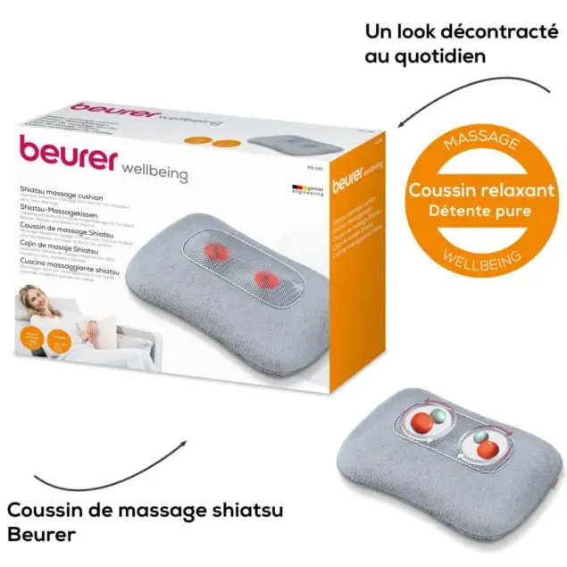 Coussin de Massage Shiatsu avec Chaleur – Beurer MG-145 - الصورة 2