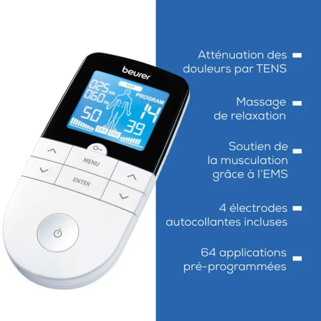 Electrostimulateur TENS/EMS numérique EM 49 Soulagement de la douleur, stimulation musculaire et massage - الصورة 6
